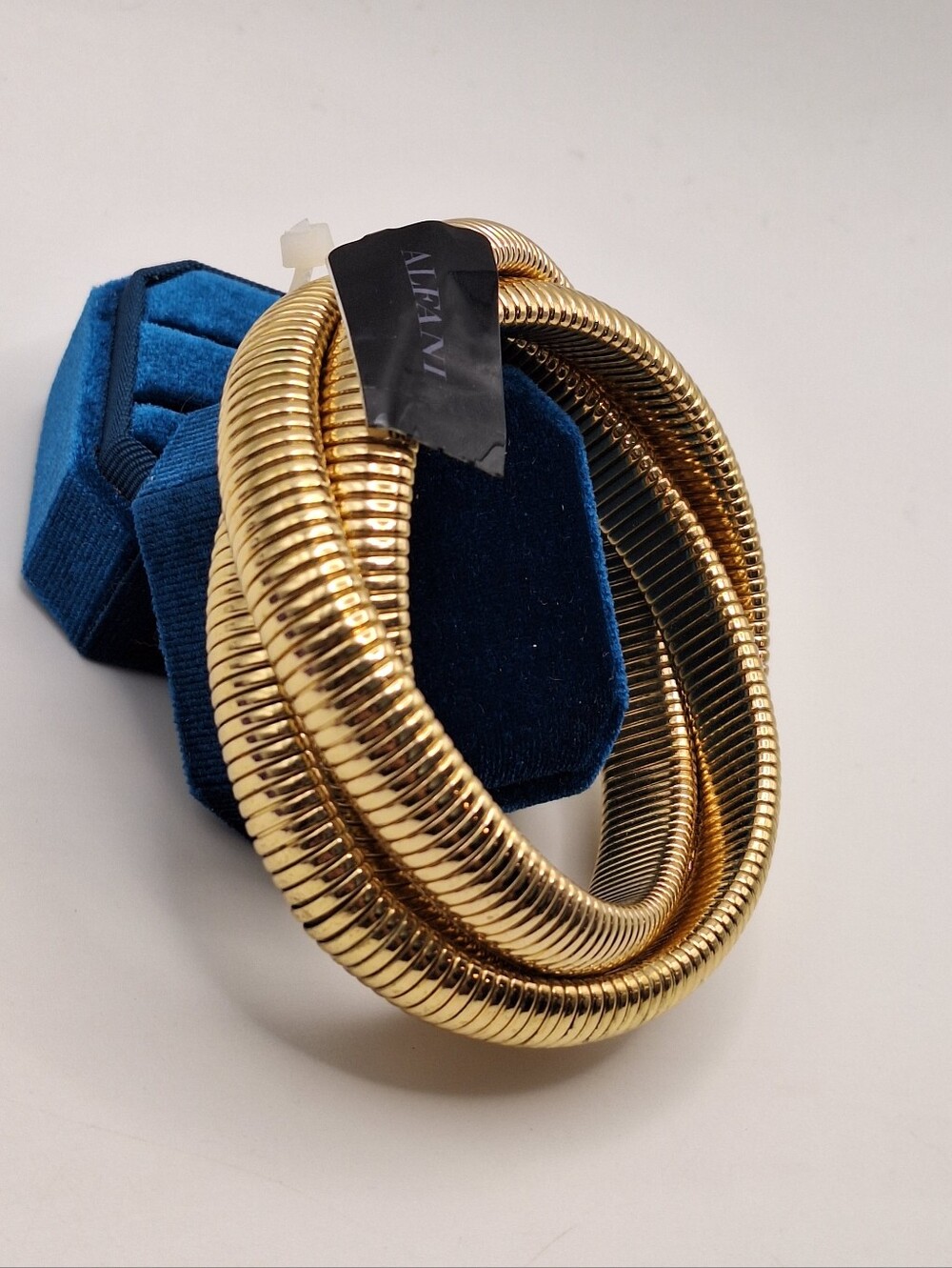 Alfani Gold Tone Twisted Coil Statement Bracelet NWT